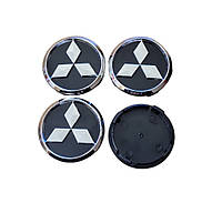 Колпачки, заглушки на диски Mitsubishi Мицубиси 60 мм / 56 мм черные