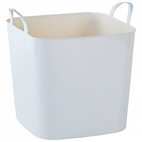 Корзина пластикова 22л "Практик" 38*32*34см біла троянда Алеана