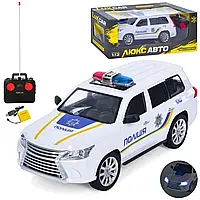 Полицейская машина радиоуправлении (масштаб 1:12, резиновые колеса, свет, аккумулятор)