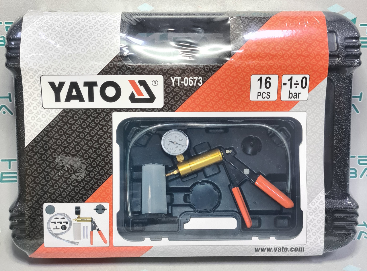 Помпа ручна вакуумна з обладунками, кпл. 16 шт., P= -1-0 Bar, к-т