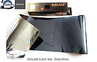 Пленка - полоса тонировочная лобовая SOLUX 0.2x1.5m Silver/Silver