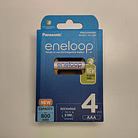 Комплект аккумуляторов (4 шт) Panasonic eneloop AAA 1,2V min 800mAh Ni-MH BK-4MCDE/4BE Япония