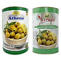 Оливки зелені Юнус/Азена Yunus/Athena olives green ж/б 4,250/2,0kg 4шт/ящ (Код: 00-00006275)