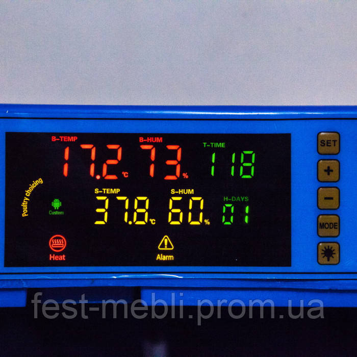 Говорун-128 инкубатор программируемый 2х ярусный, роликовый поворот, с овоскопом - фото 2 - id-p2104775167