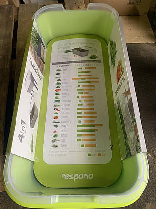 Горщик для рослин у вигляді міні-теплиці PROSPERPLAST RESPANA PLANTER комплект - лайм, 52 л, фото 3