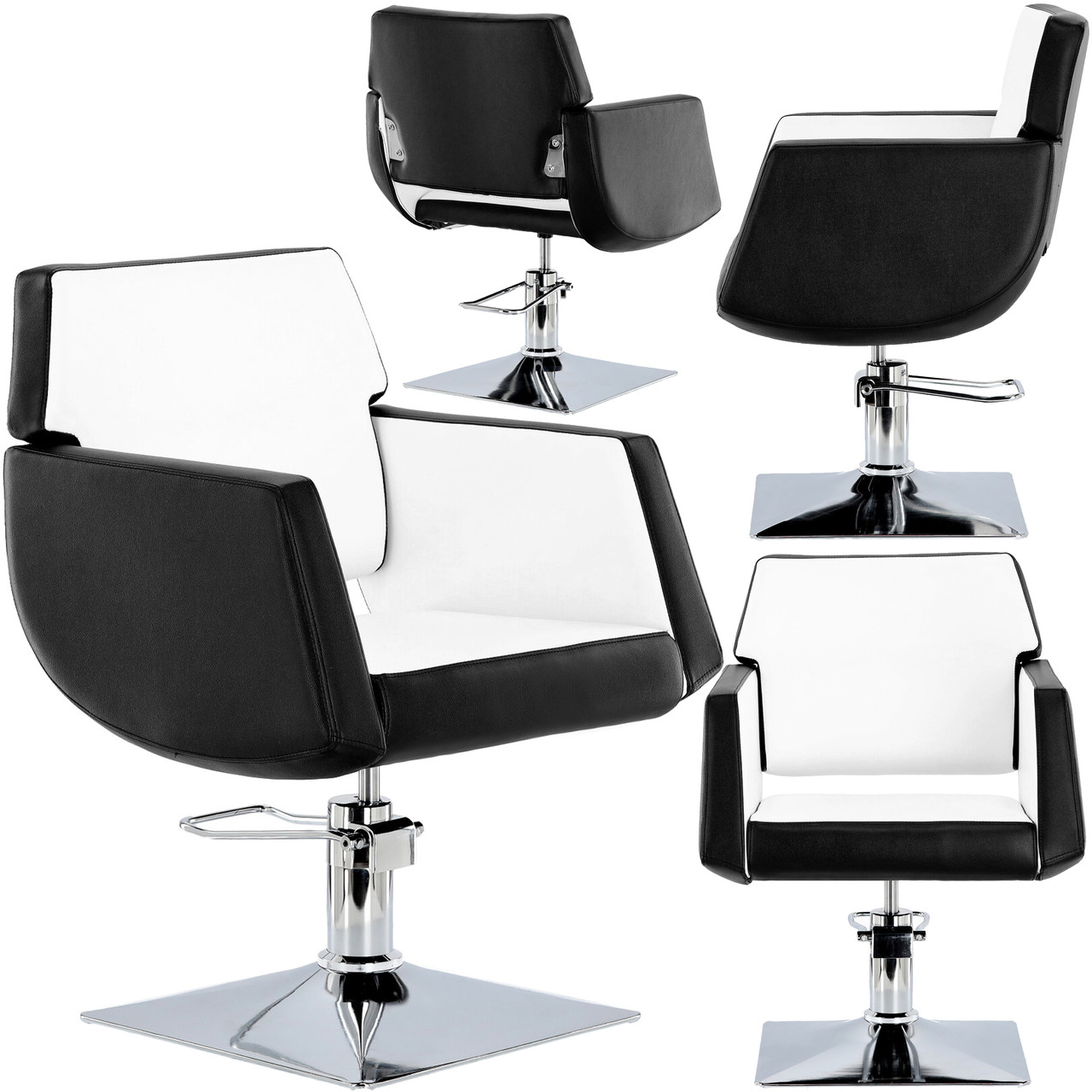 5903816471772 Перукарське крісло Chloe Z-FJ-83003-WHITE-FOTEL-BEZPODN гідравлічне поворотне