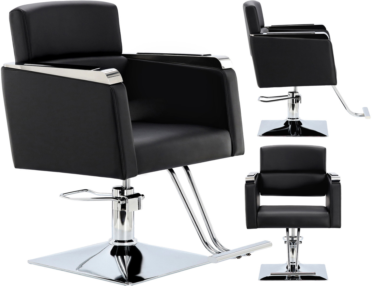 Крісло перукарське Bella гідравлічний поворот підніжка FJ-83014-BLACK-FOTEL