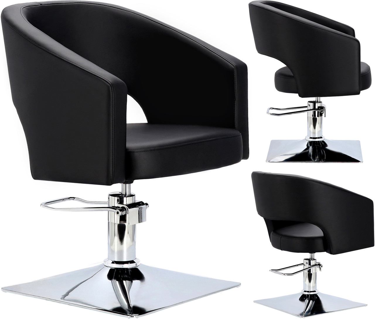 Перукарське крісло Greta Z-FJ-83017-FOTEL-BLACK-BEZPODN гідравлічне поворотне