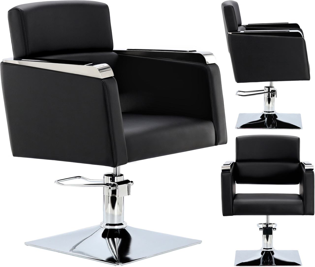 Перукарське крісло Bella Z-FJ-83014-BLACK-FOTEL-BEZPODN гідравлічне поворотне