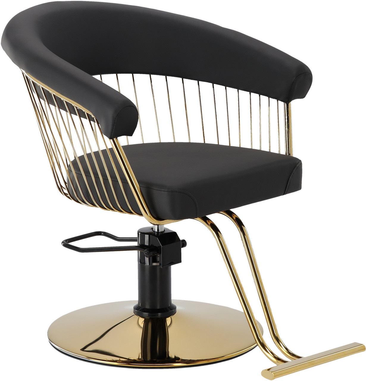 Перукарське крісло Zoe FJ-83012-GOLD-FOTEL гідравлічне поворотне підніжка