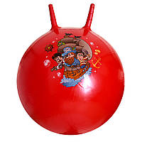 Детский мяч для фитнеса с рожками Profiball MS 0484 Фитбол с рисунком диаметром 55 см с нагрузкой до 100 кг