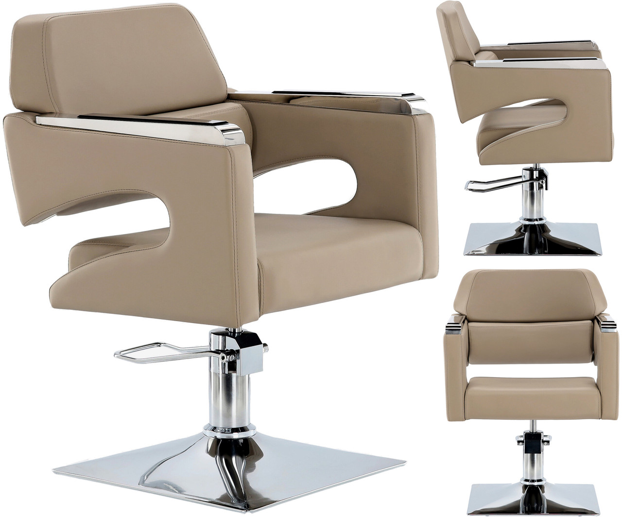 Перукарське крісло Gaja Z-FJ-83011-GREY-FOTEL-BEZPODN гідравлічне поворотне