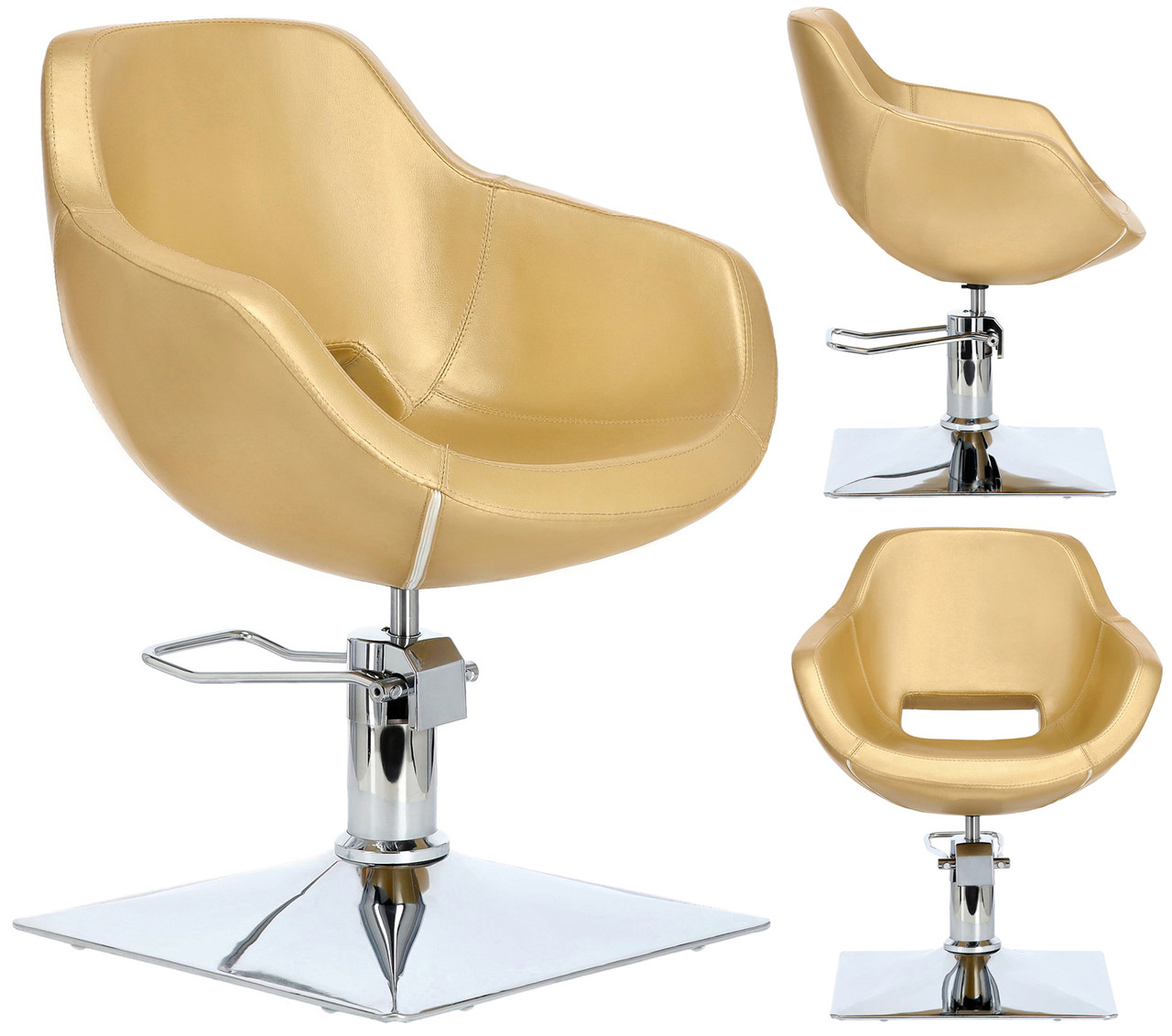 Перукарське крісло Laura FJ-83013-GOLD-FOTEL гідравлічне поворотне