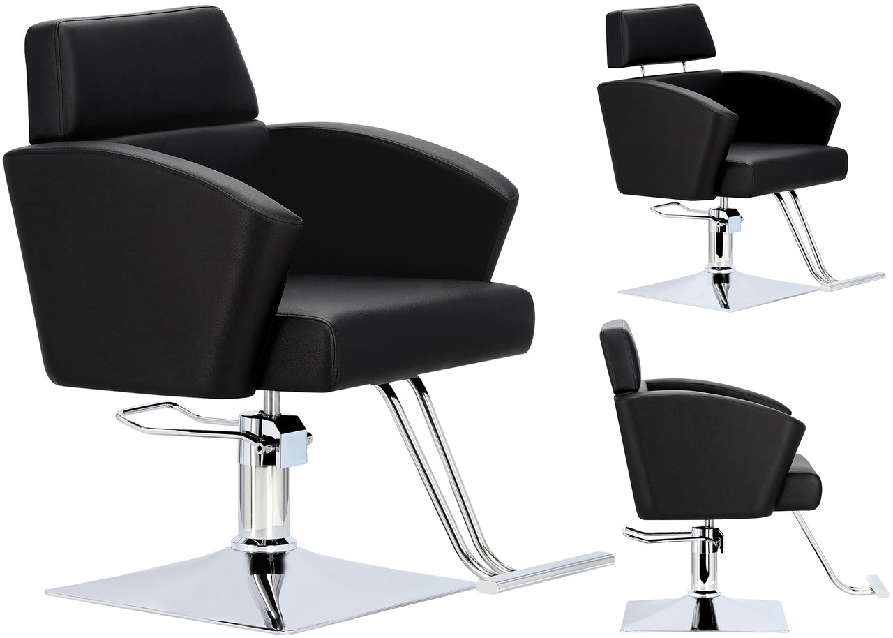Перукарське крісло Lily PRE-K161-FJ-83016B-BLACK-FOTEL гідравлічна поворотна підставка для ніг