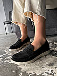 Туфлі лофери жіночі Salivi чорні натуральна замша 8064 розмір 38, фото 2