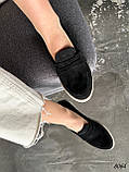 Туфлі лофери жіночі Salivi чорні натуральна замша 8064 розмір 38, фото 3