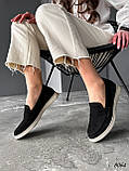 Туфлі лофери жіночі Salivi чорні натуральна замша 8064 розмір 38, фото 7