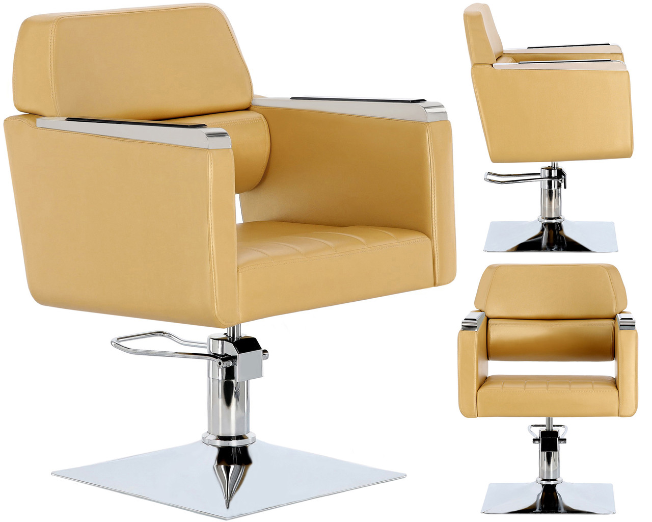 Перукарське крісло Bella Z-FJ-83014-GOLD-FOTEL-BEZPODN гідравлічне поворотне