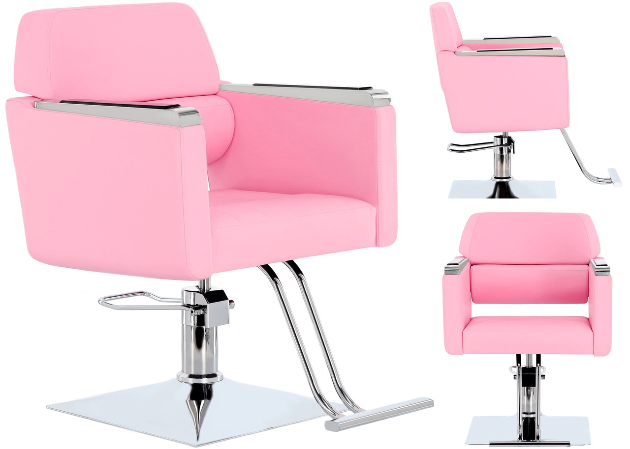 Крісло перукарське Bella гідравлічний поворот підніжка FJ-83014-PINK-FOTEL Рожеве