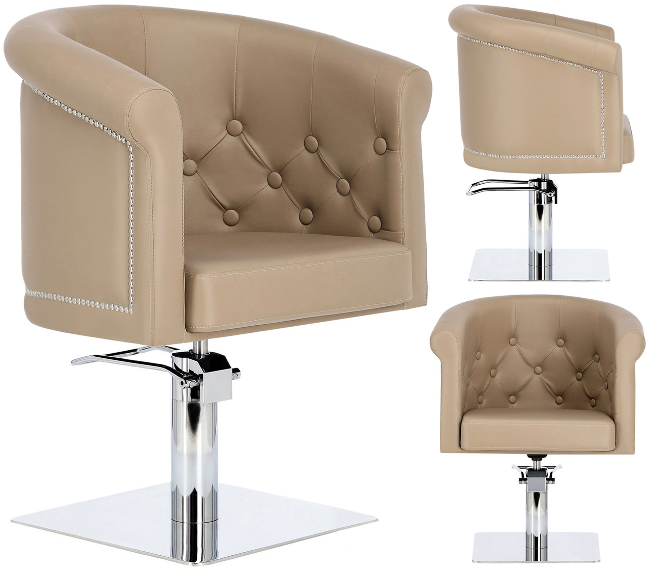 Перукарське крісло Bruno Z-FJ-83028-GREY-FOTEL-BEZPODN Гідравлічне поворотне