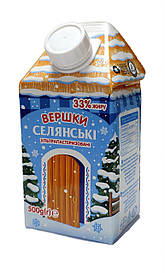 Вершки 33 % натуральні 0,5 л Селянські