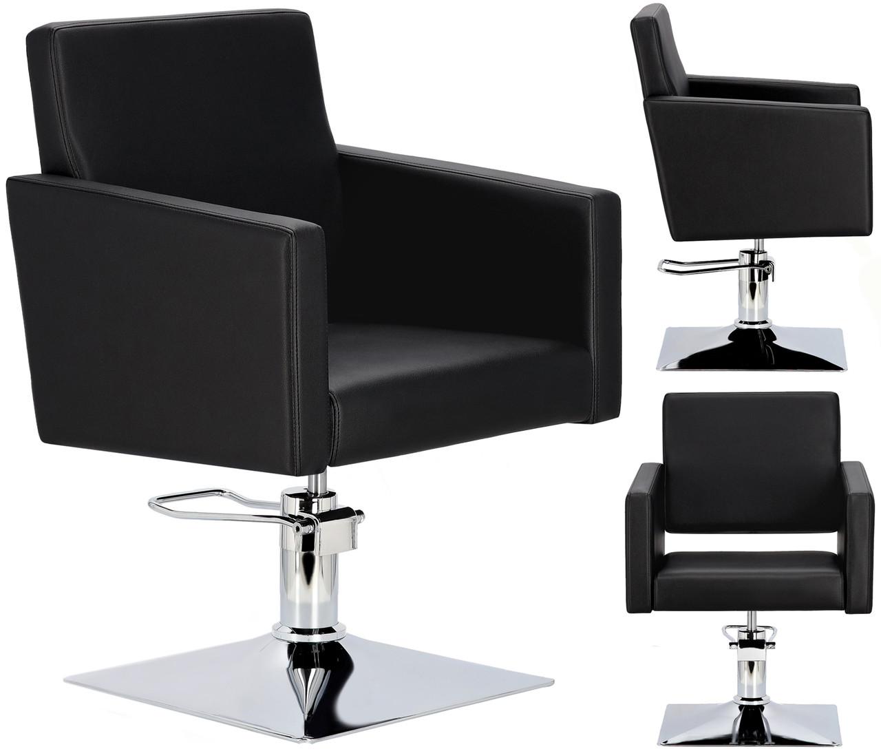 Перукарське крісло Atina Z-FJ-83001-BLACK-FOTEL-BEZPODN гідравлічне поворотне