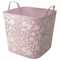 Корзина пластикова 22л "Практик" 38*32*34см фрезія з декором Фльор Алеана