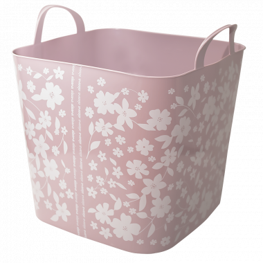 Корзина пластикова 22л "Практик" 38*32*34см фрезія з декором Фльор Алеана