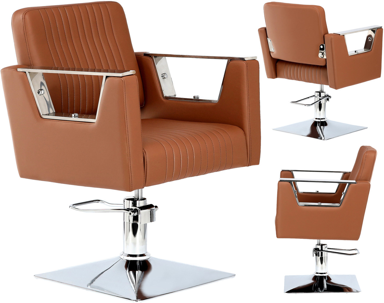 Перукарське крісло Kora Z-FJ-83010-BROWN-FOTEL-BEZPODN гідроповоротне