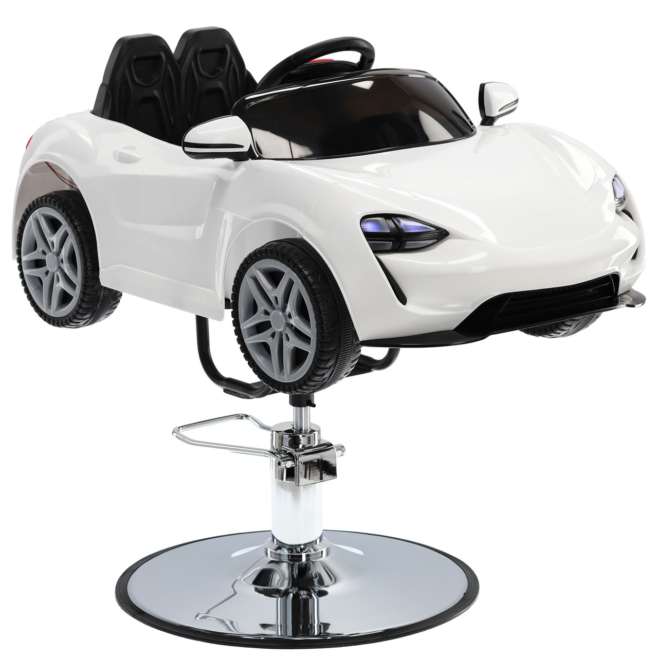 Дитяче перукарське крісло іграшка машинка CAR-5202-B гідравлічне поворотне, фото 1