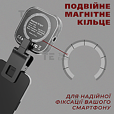 Накамерна led лампа F-622 2.5W на магніті акумуляторі селфі спалах на телефон камеру ноутбук для трансляцій, фото 3