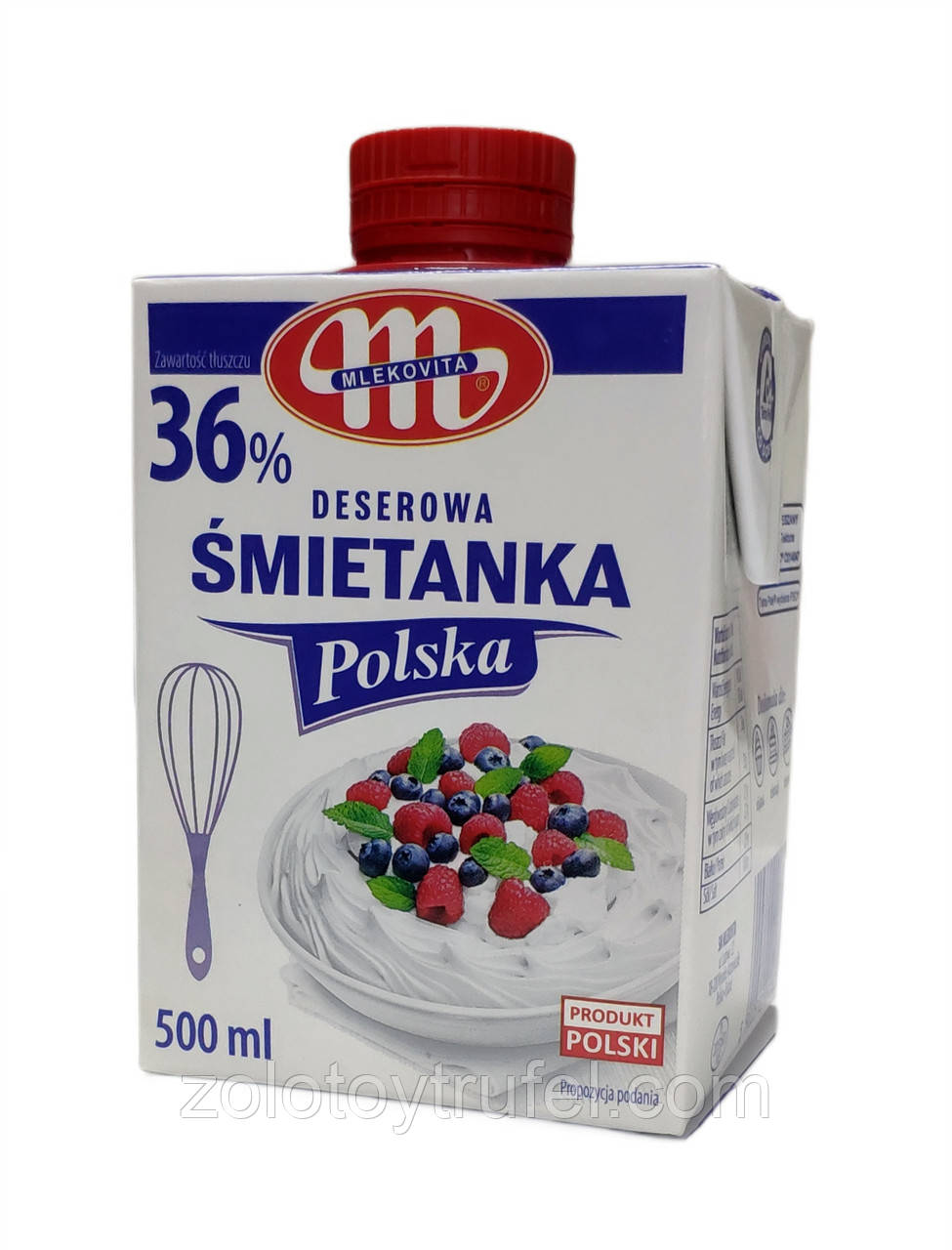 Вершки 36 % натуральні 0,5 л Mlekovita