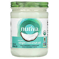 Nutiva, Organic Virgin Coconut Oil (414 мл), органічна кокосова олія