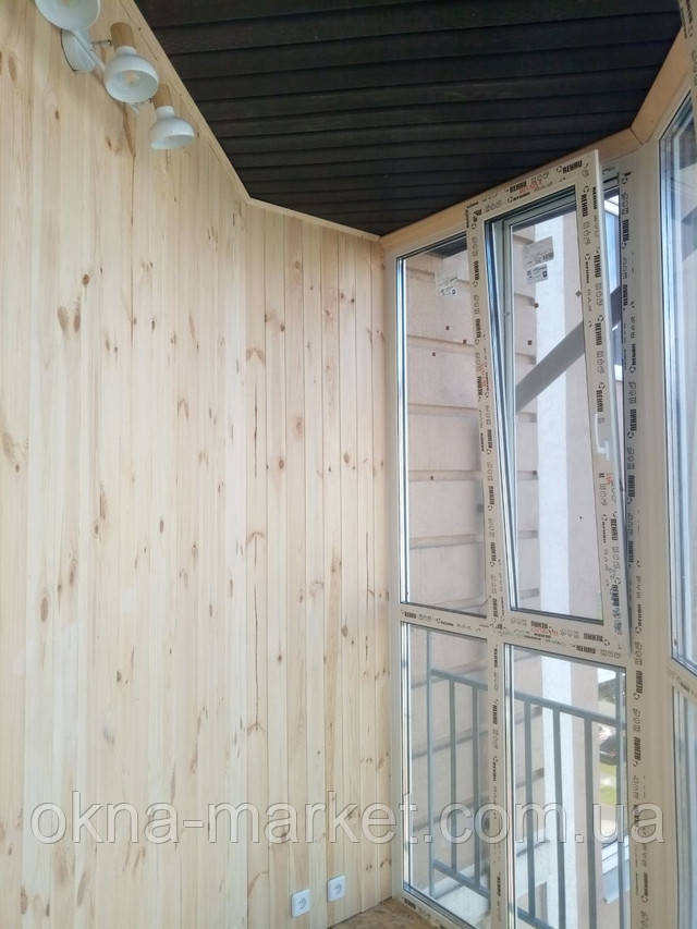Скління еркерного балкону під ключ у Києві фото Вікна Маркет