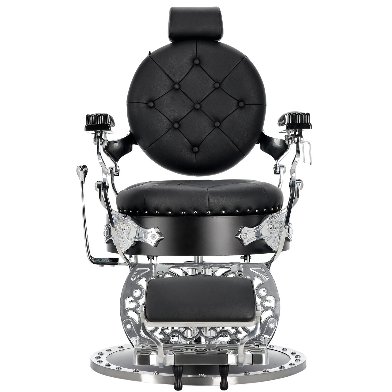 Перукарське крісло гідравлічне ENZO-9168A Silver Jack Barberking