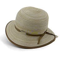 Шляпа Del Mare ЛИНА светло-бежевый/коричневый 54-58