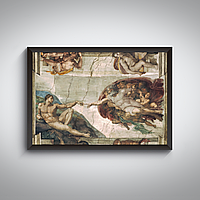 Постер "Сотворение Адама" Микеланджело Буонарроти