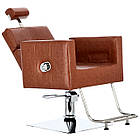 Перукарське крісло Dylan гідравлічне LZY-1077A-BROWN Barberking, фото 2