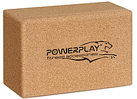 Блок для йоги PowerPlay - Yoga Brick PP4006 з пробкового дерева (7.6*14.4*22.6)