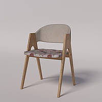 Мягкий стул "Джим" из дерева и дизайнеской цветочной ткани Сидіння в дизайнерській тканині