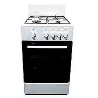 Плита кухонна газова Grunhelm G4F5600W (50 см) 4 конфорки газконтроль духовка 127334