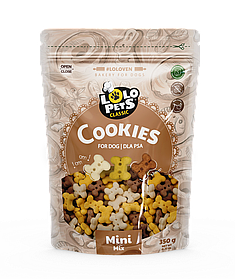 Lolo Pets Печево для собак у вигляді кісточок Mini Mix, 350г