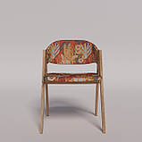 М'який стілець "Джим" із дерева та ексклюзивної тканини, фото 3