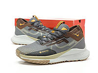 Мужские кроссовки Nike React Pegasus Trail 4 Grey Brown (серые) кроссы беговые текстиль весна-лето Y14547