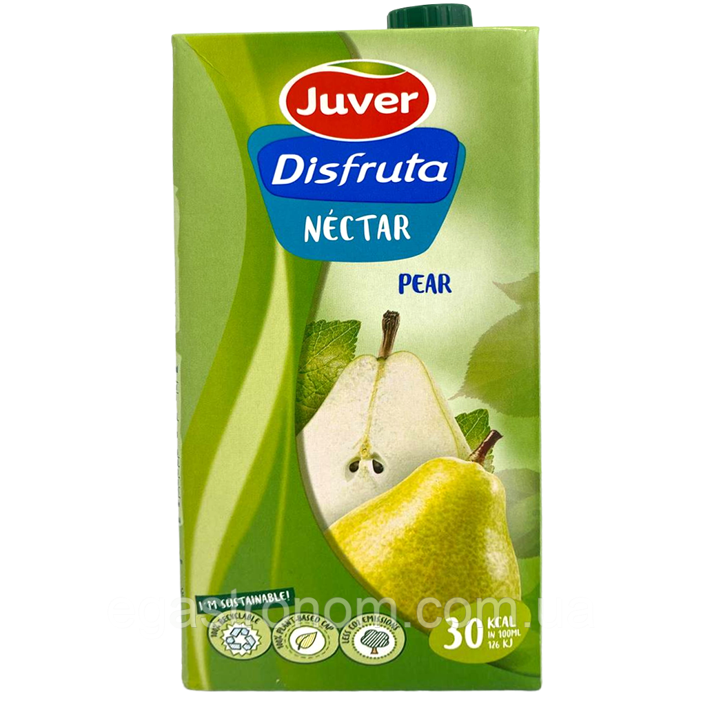 Сік-нектар груша (без цукру) Джувер Juver 1L 12шт/ящ (Код: 00-00015903)