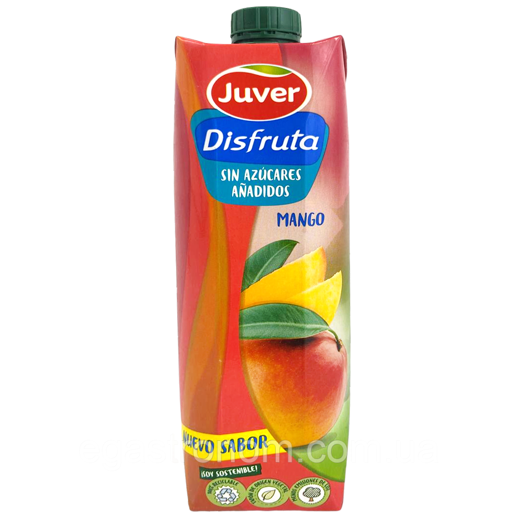 Сік-нектар манго (без цукру) Джувер Juver 1L 10шт/ящ (Код: 00-00015906)