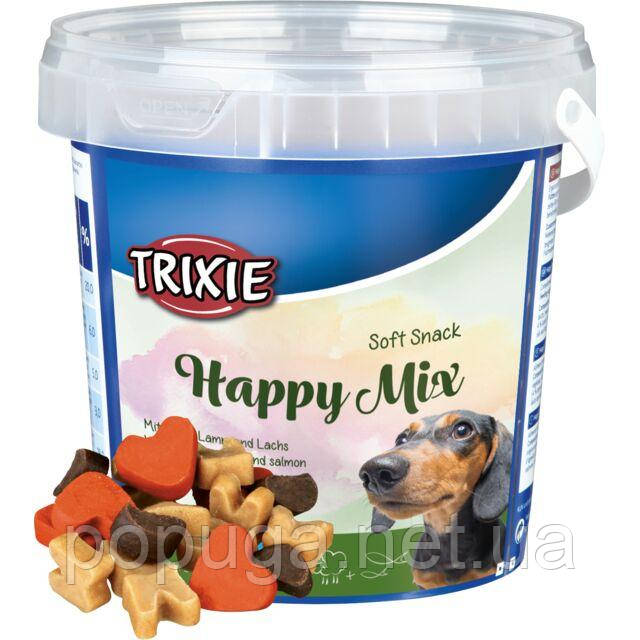 Trixie Soft Snack Happy Mix - Суміш ласощів для собак ягня, лосось, курка, 500г