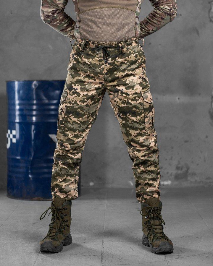 Качественные брюки Bandit гретта пиксель, армейские штаны с вместительными кармнами и поясом на резинке L - фото 5 - id-p2104807200
