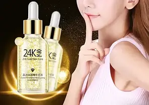 Антивікова сироватка з гіалуроновою кислотою і золотом 24K GoldZen No24К 30 мл, фото 5