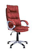 Комп'ютерне офісне крісло для керівника Яппі Yappi Tilt PL-35 тканина PL-07 кораловий Новий Стиль